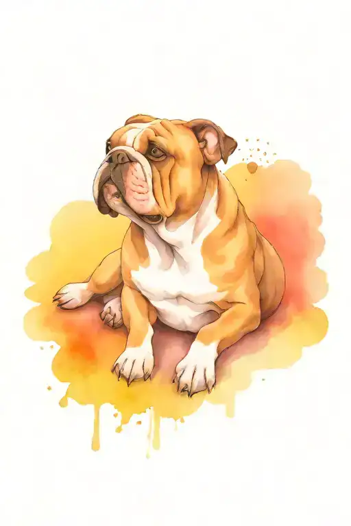 Female Bulldog Sitting
