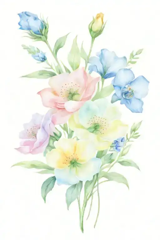 Birth Flower Bouquet Using