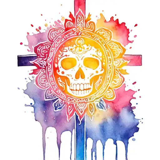 Chretian Cross And Mexican Death