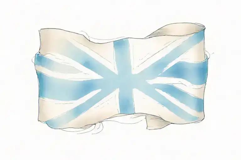 Scottish Flag Ankle Band Tattoo Design