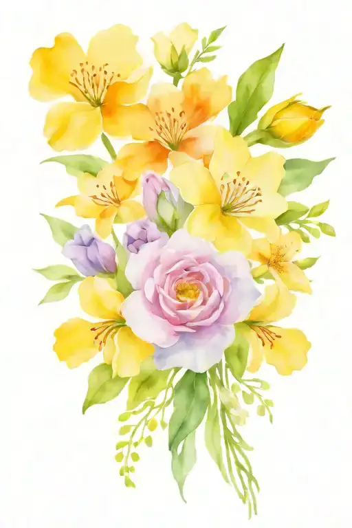 Family Birth Flower Bouquet