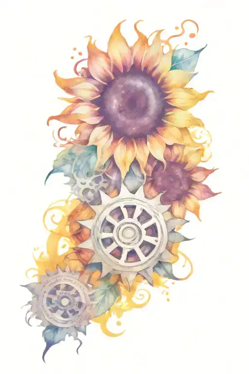 Sunflower And Motor Gear