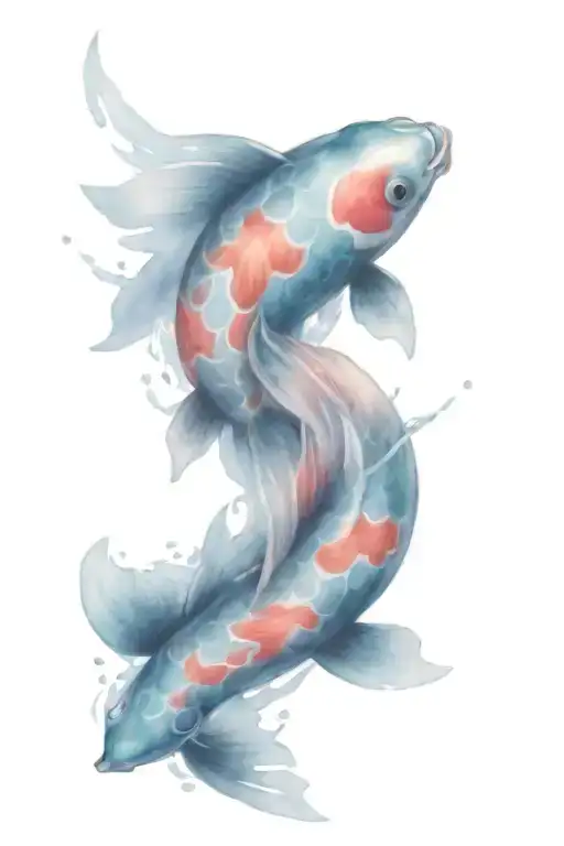 Koi Fish Swimming Gracefully