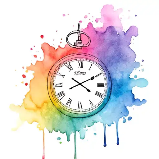 Rainbow Baby Clock Face