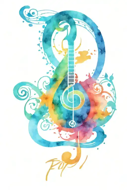 Epic Bass Clef Symbol Guitar