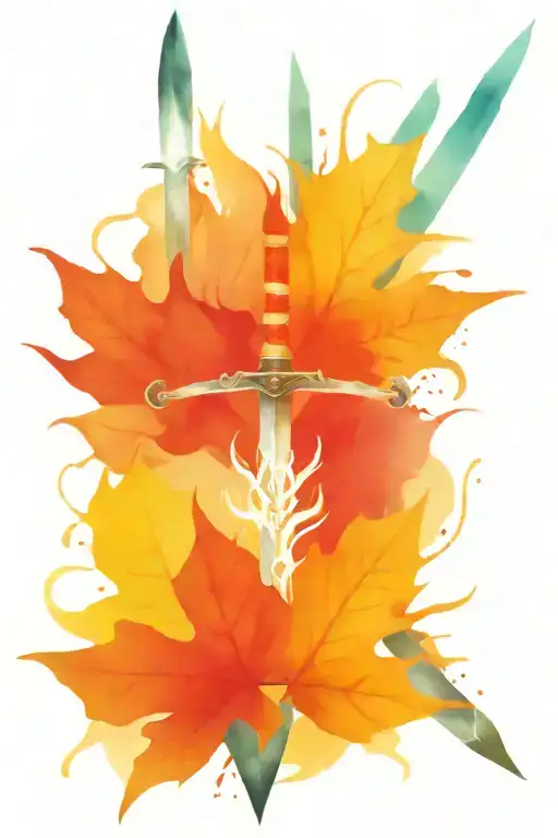 Sword Of Fire And Sword Of Water And Leaves