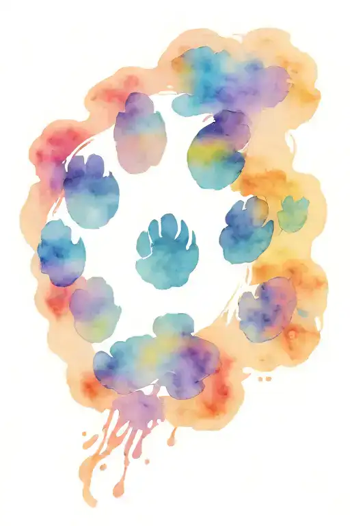 Dog Paw Print Filled