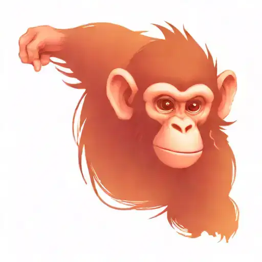 An Angry Monkey Holding A Firecracker