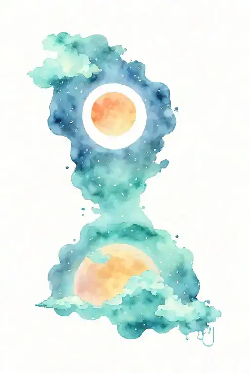 Starry Sky With A Moon