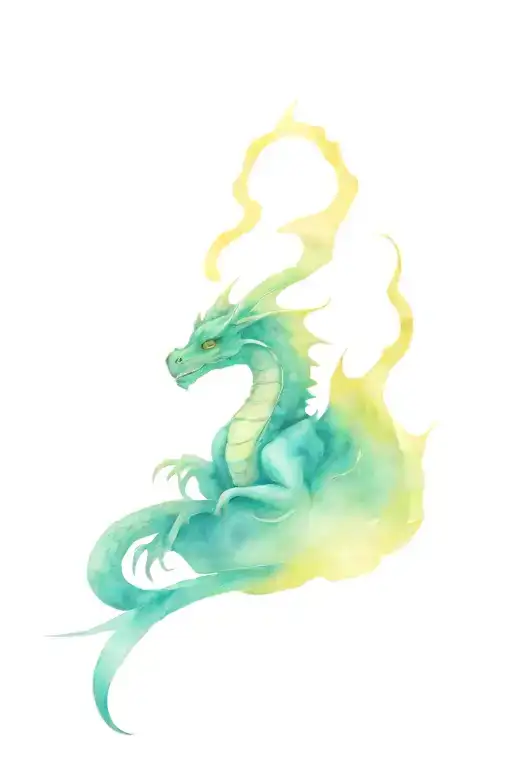 Medival Dragon Resting Peacefully