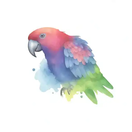 Eclectus Parrot On A Word