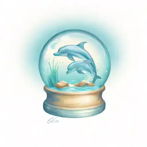 Dolphins Snow Globe