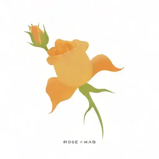 Rose On Hand With Roman Numerals Inside Of The Rose