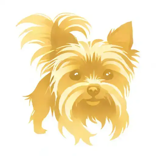 Minamilistic Yorkie Dog Face
