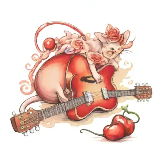 Cherry Mouse Guitar Fineline