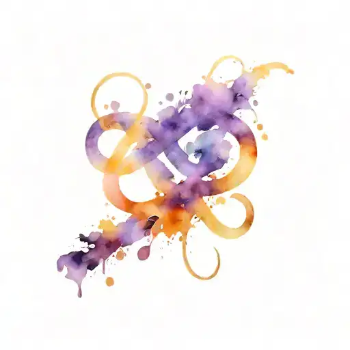 Infinity Symbol With 7 Purple Harts