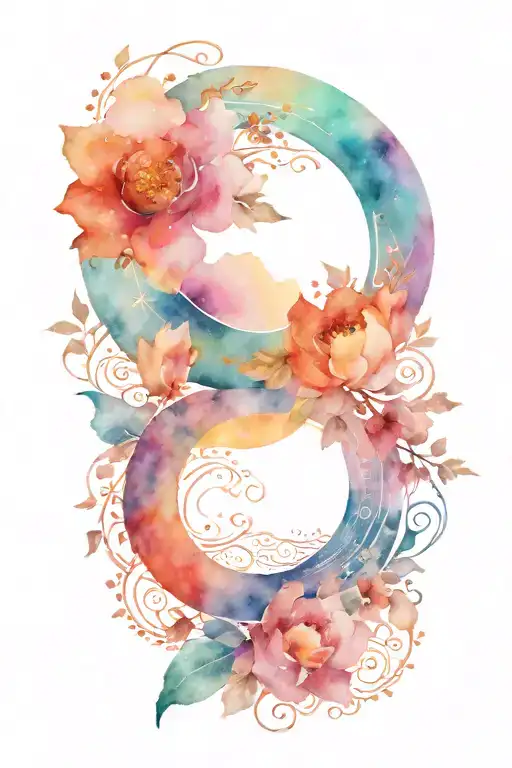 Boho Moon And Ornamental Design