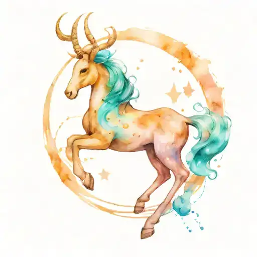 Capricorn Constellation Intertwined Symbolizing The Client's Love