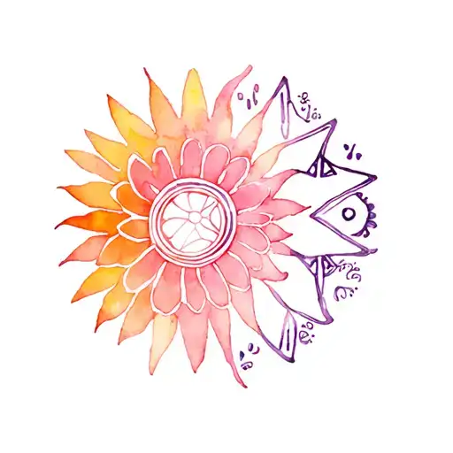 Fine Line Around The Bellybutton Hippie Symbols