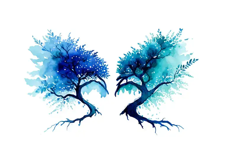 Half Yiggrisel Half Tree Of Life Intertwined