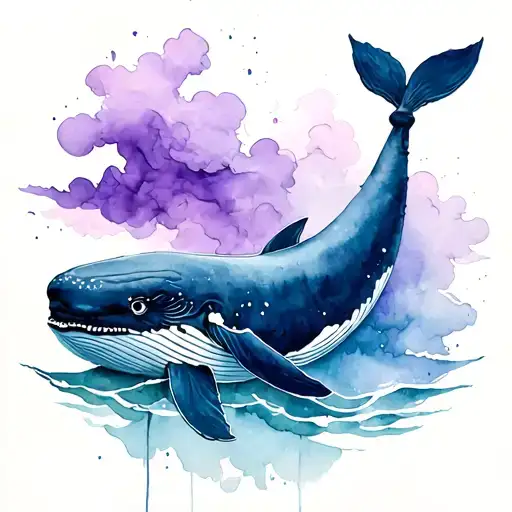 Whale Purple Cloud