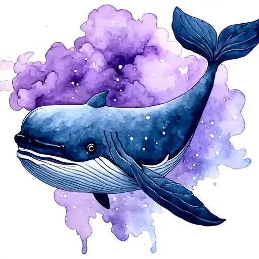 Mini Whale Purple Cloud