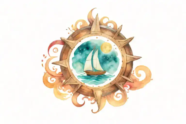 A Nova Star Embedded Within A Viking Ship