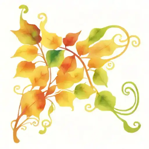 Abstract Vines Without Flowers On The Forearm