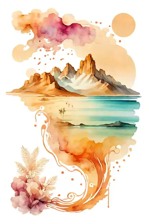 Beach Mountains Panorama