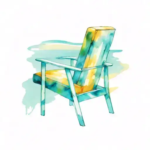 Shore Line On A Sunny Day And An Adorondac Chair Looking