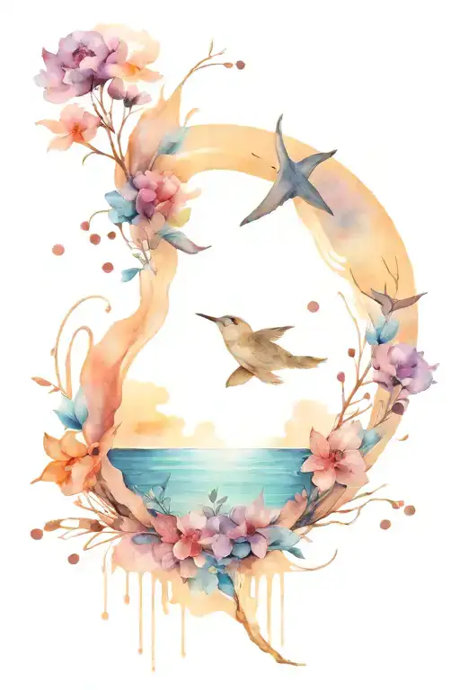 Space Transition Into Ocean Scene