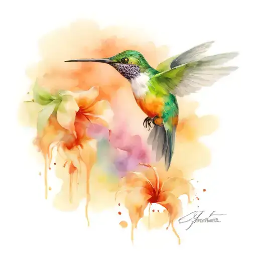 Hummingbird Flying