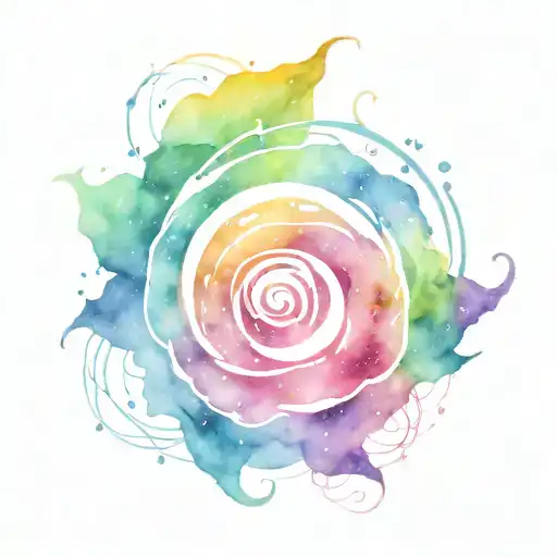 Rainbow Gratitude Spiral Galaxy