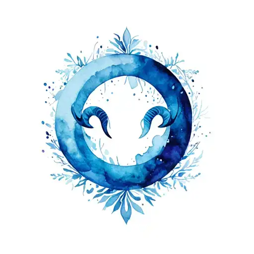 Aries And Aquarius Symbol Incorporated Symbolizing