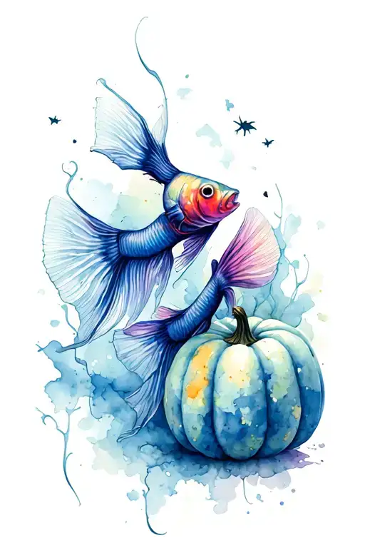 Halloween Beta Fish Pumpkins