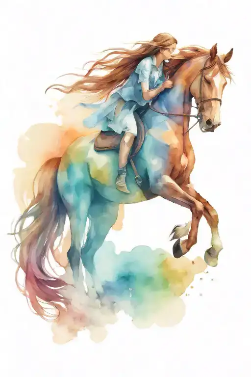 Horse And Girl Riding