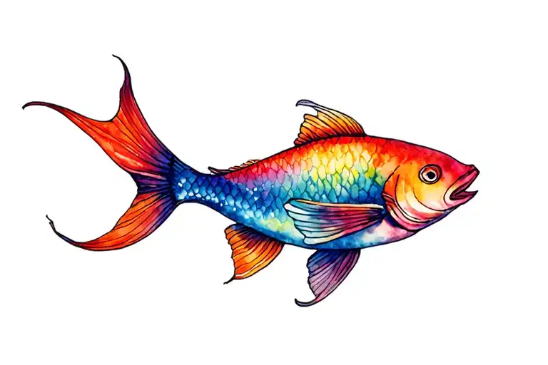 Pisces Zodiac Sign Fish Swimming Gracefully