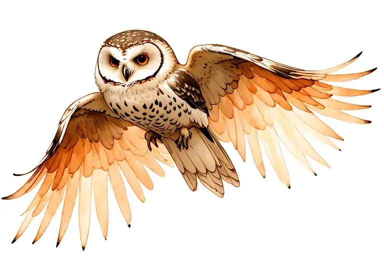 Ghostly Owl In Flight