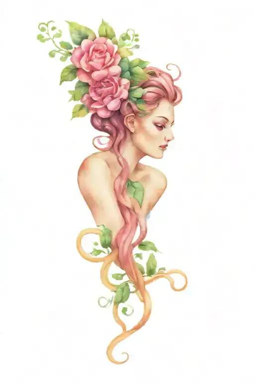 Medusa With Flowers