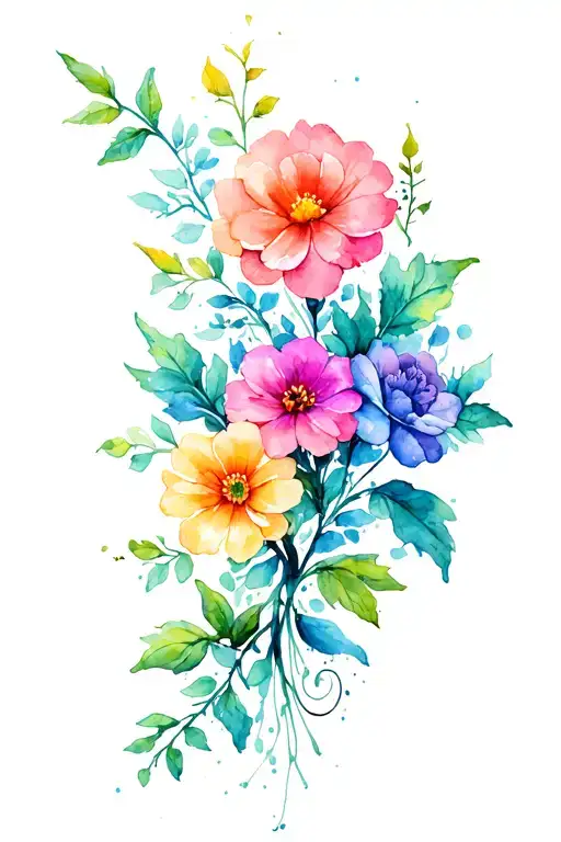 Flowers The Wrap Around My Arm In A Long Vine