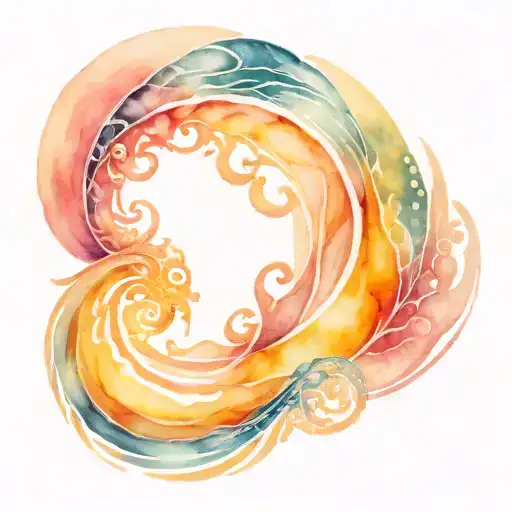 Spiral Waves With Ocean Sunrise