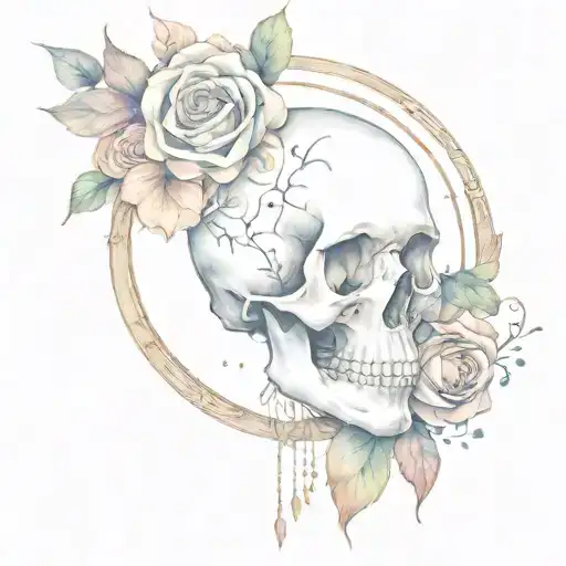 Stars Moon Dreamer Catcher Faries Roses Skull