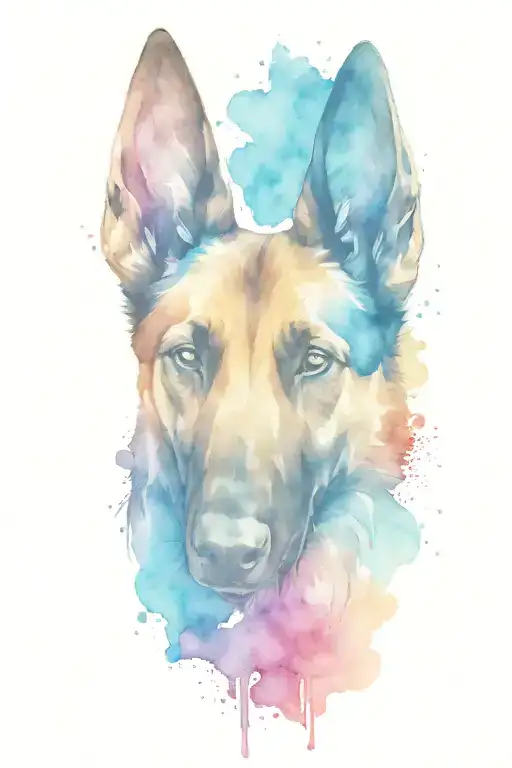 Malinois Dog Head