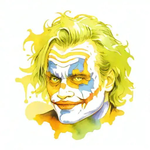 Heath Ledger Joker Face Surrounded With Hahahaha