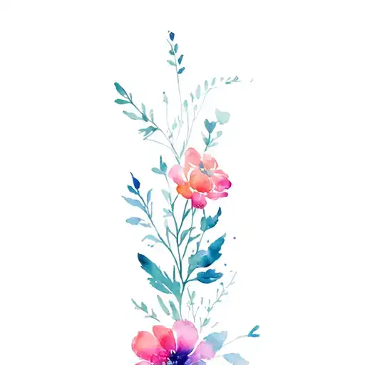 Abstract Flower Bouquet