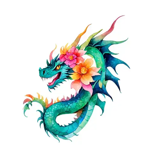 Dragon Made By Flowers
