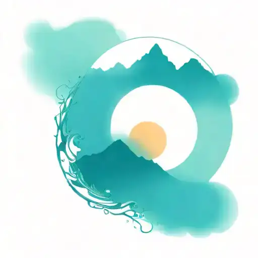 Sea Sunset Mountains