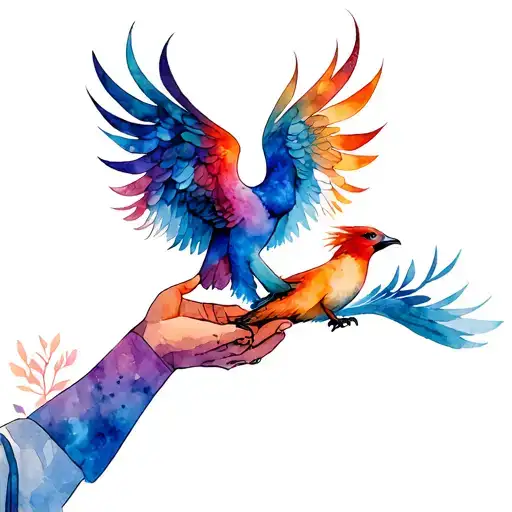 Family Holding Sternum Tattoo Phoenix