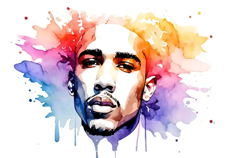 Tatto Color Tatto With A Marciano Face In The Center