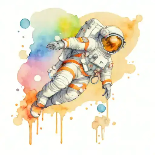 Astronaut Floating In The Ocean